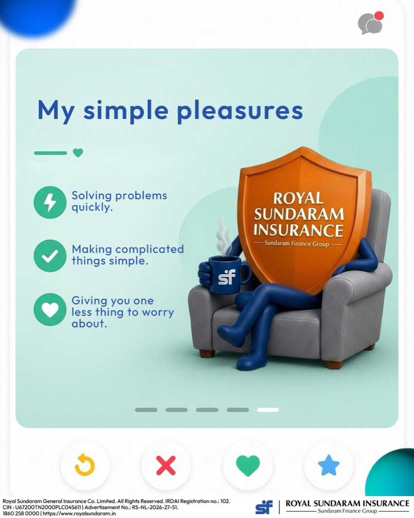 Dating-app card: “My simple pleasures” — the shield in an armchair, listing solving problems quickly and making complicated things simple.